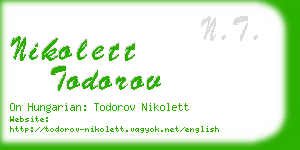 nikolett todorov business card